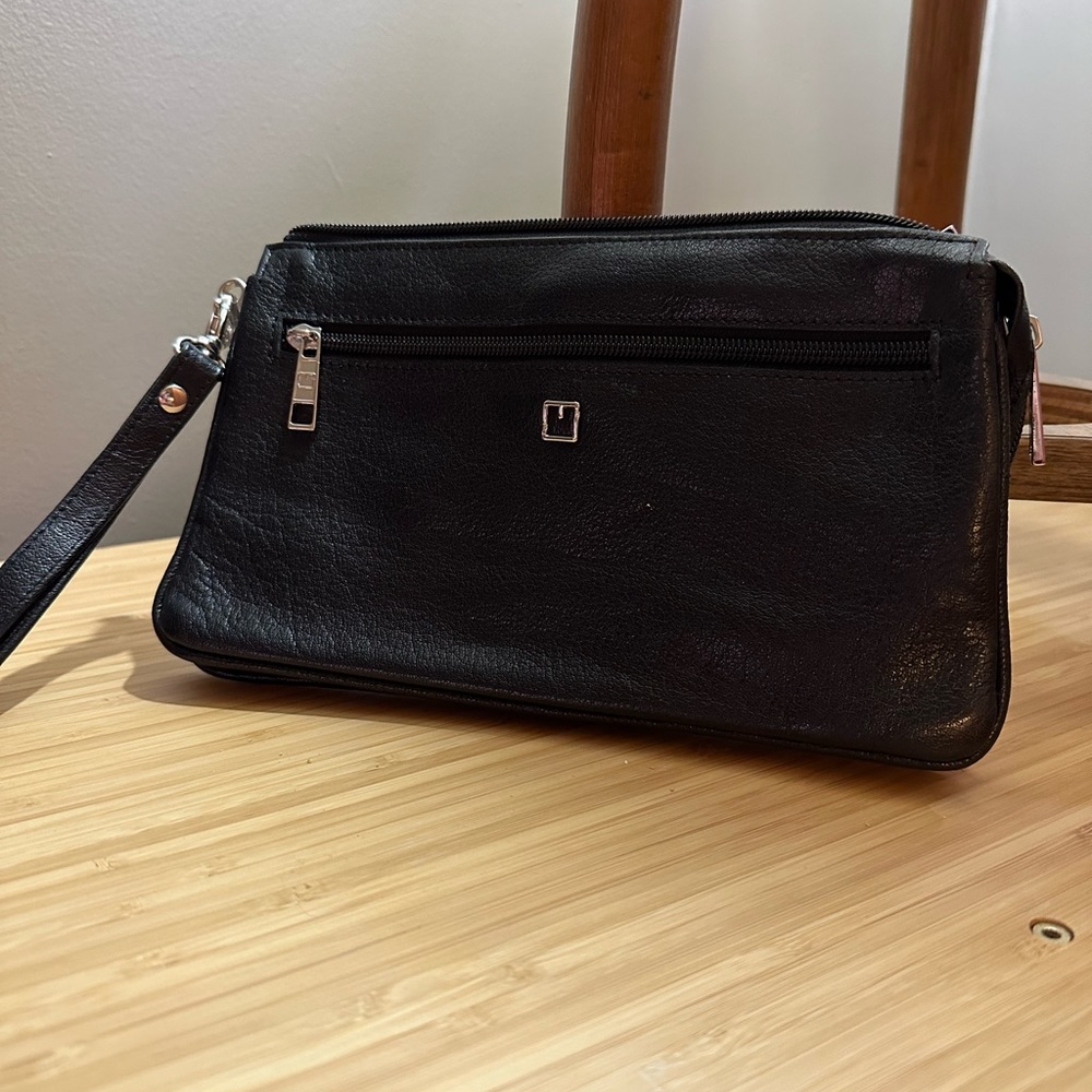 Black Leather Clutch